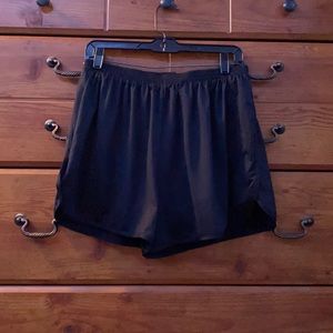 Black running shorts